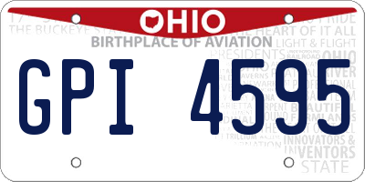 OH license plate GPI4595
