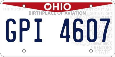 OH license plate GPI4607