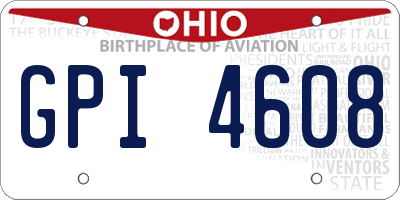 OH license plate GPI4608