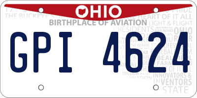 OH license plate GPI4624
