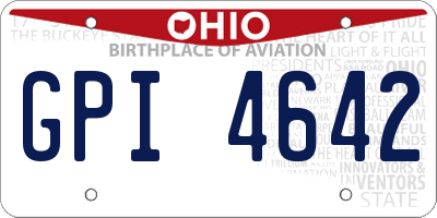 OH license plate GPI4642