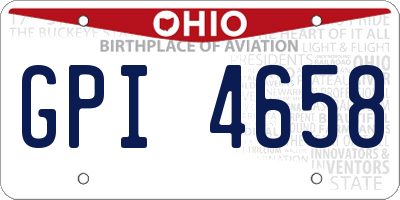 OH license plate GPI4658