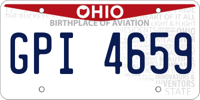OH license plate GPI4659