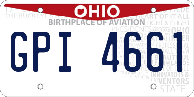 OH license plate GPI4661