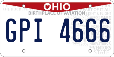 OH license plate GPI4666