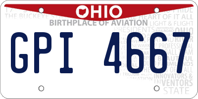 OH license plate GPI4667