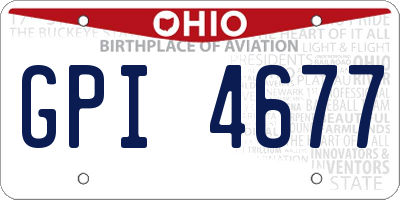 OH license plate GPI4677
