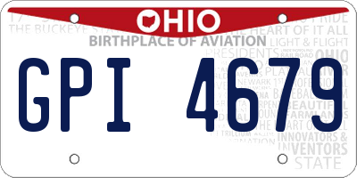OH license plate GPI4679