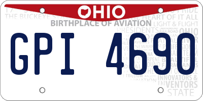 OH license plate GPI4690