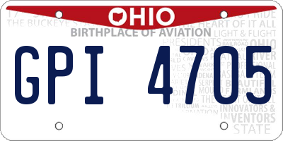 OH license plate GPI4705