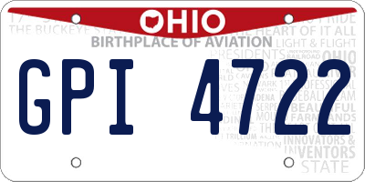 OH license plate GPI4722