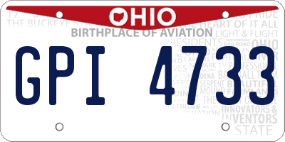 OH license plate GPI4733