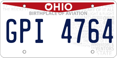 OH license plate GPI4764