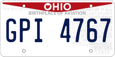 OH license plate GPI4767