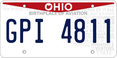 OH license plate GPI4811