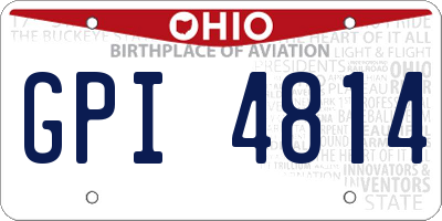 OH license plate GPI4814