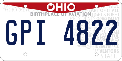 OH license plate GPI4822