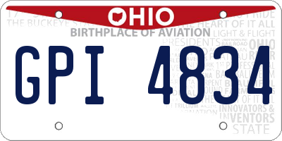 OH license plate GPI4834