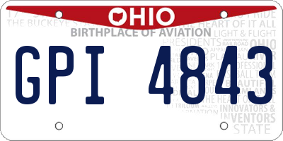 OH license plate GPI4843