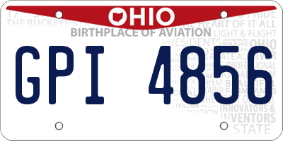 OH license plate GPI4856