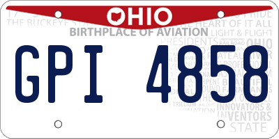 OH license plate GPI4858