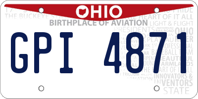 OH license plate GPI4871
