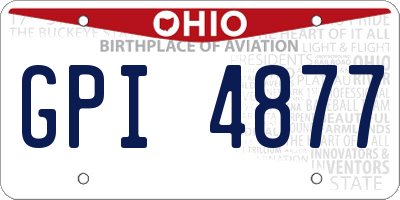 OH license plate GPI4877