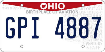 OH license plate GPI4887