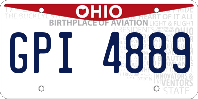 OH license plate GPI4889