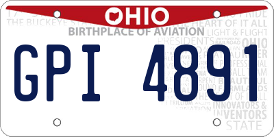 OH license plate GPI4891