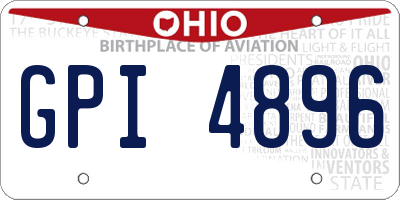 OH license plate GPI4896