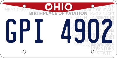 OH license plate GPI4902