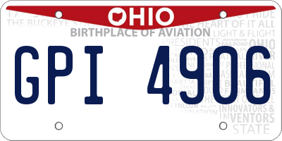 OH license plate GPI4906