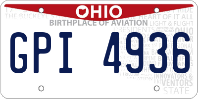 OH license plate GPI4936