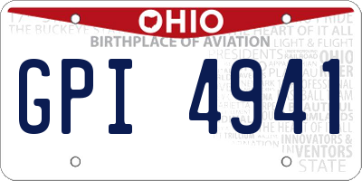 OH license plate GPI4941