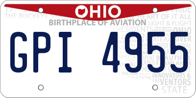 OH license plate GPI4955