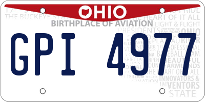 OH license plate GPI4977