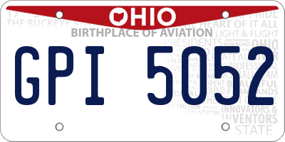 OH license plate GPI5052