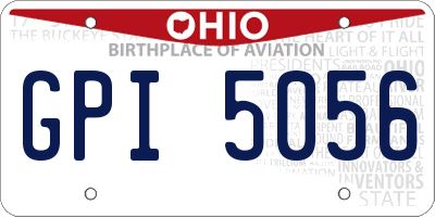 OH license plate GPI5056