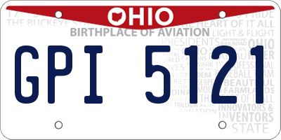 OH license plate GPI5121