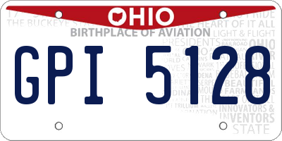 OH license plate GPI5128