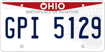 OH license plate GPI5129
