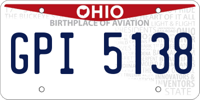 OH license plate GPI5138