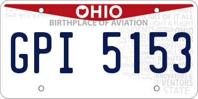 OH license plate GPI5153