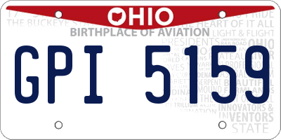 OH license plate GPI5159