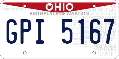 OH license plate GPI5167