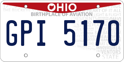 OH license plate GPI5170