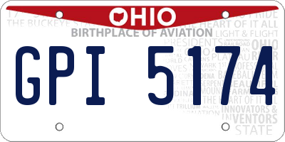 OH license plate GPI5174