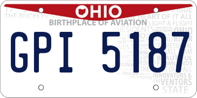 OH license plate GPI5187