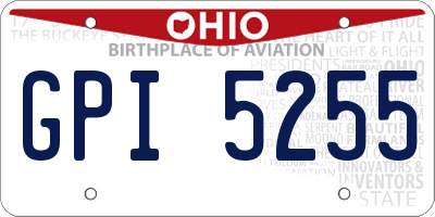 OH license plate GPI5255